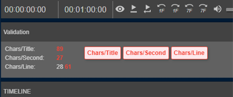 captions are validated in realtime during user input captions validation screenshot